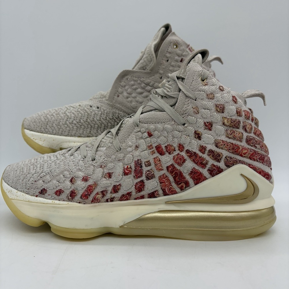 Nike Mens 7.5 LeBron XVII 17 PRM Win Win CT3466-001 Desert Sand Gold Basketball